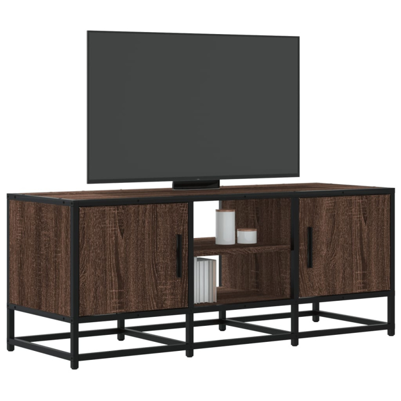Tv Skříňka 100 X 35 X 41 Cm Kompozitní Dřevo A Kov - Kouřový dub / 160 cm