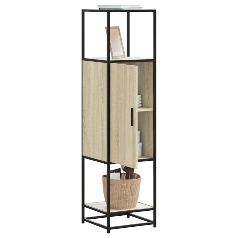 Skříň Highboard 35,5X35X139 Cm Kompozit A Kov - dub sonoma