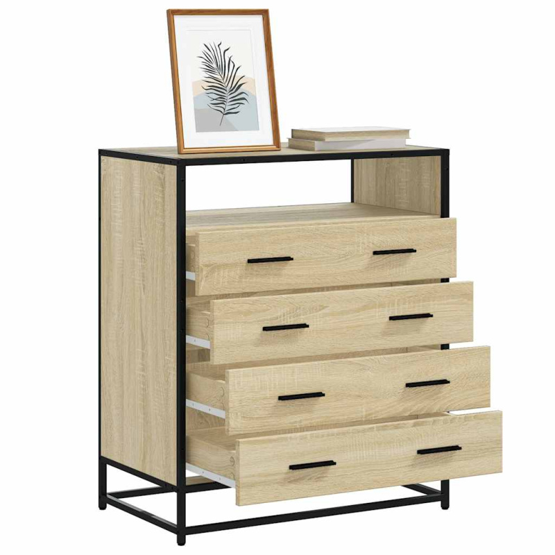 Komoda Se Zásuvkami Sonoma Dub 70X41X83,5 Cm Kompozitní Dřevo - dub sonoma
