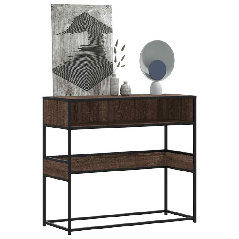 Konzolový Stolek 90X35X80 Cm Kompozitní Dřevo - Kouřový dub