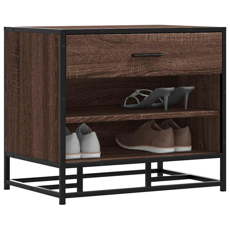 Lavice S Botníkem 60X40X53,5 Cm Kompozit A Kovu - dub sonoma