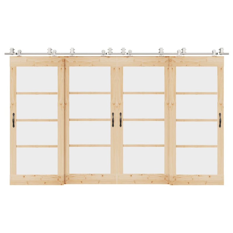 Sada Příslušenství Pro Posuvné Dveře 366 Cm Nerez Ocel Stříbrná - 8 / 200 cm