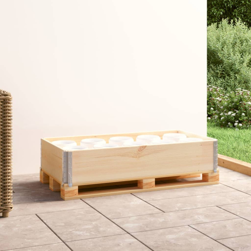 Paletový Nástavec Masivní Borové Dřevo - Šedá / 2 / 150 x 100 cm