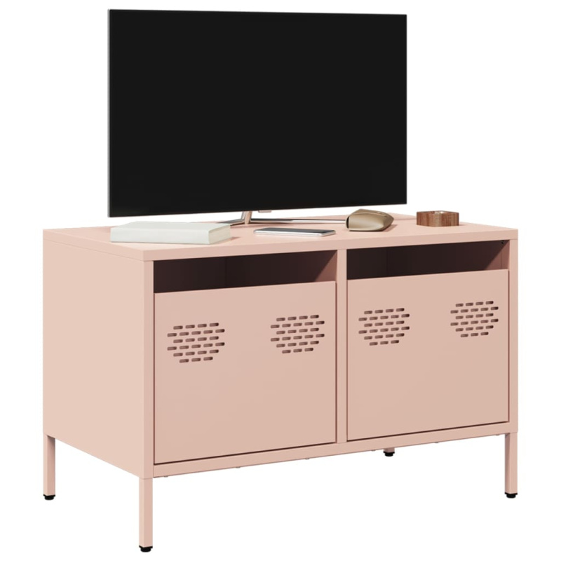 Tv Skříňka 68 X 39 X 43,5 Cm Ocel Válcovaná Za Studena - Olivově zelená / 68 cm
