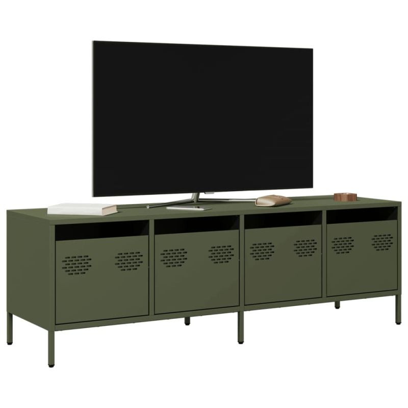 Tv Skříňka 135 X 39 X 43,5 Cm Ocel - horčicově žlutá / 135 cm