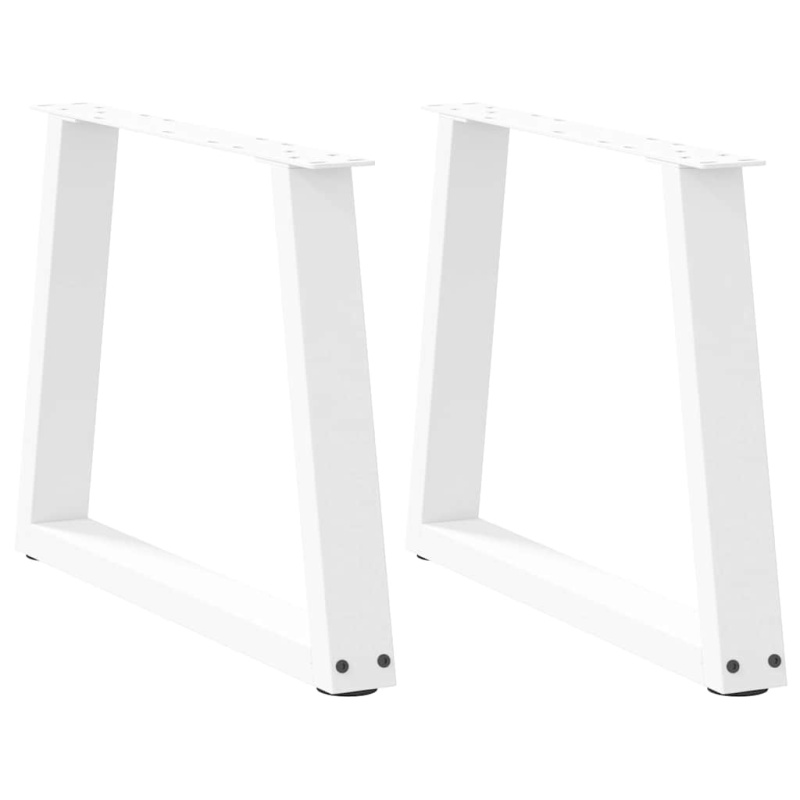 Nohy Jídelního Stolku Ve Tvaru V 2Ks Bílé 60X(42-43,3) Cm Ocel Bílá - 2 / 30 x (30-31.3) cm