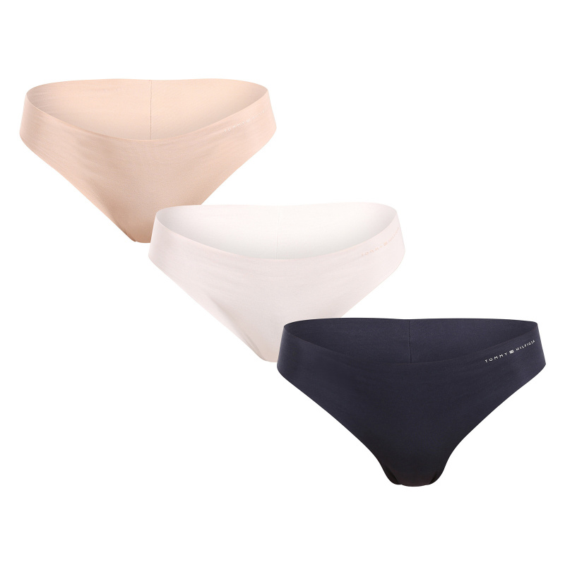 3PACK dámské kalhotky brazilky Tommy Hilfiger bezešvé vícebarevné (UW0UW03871 0V1) S