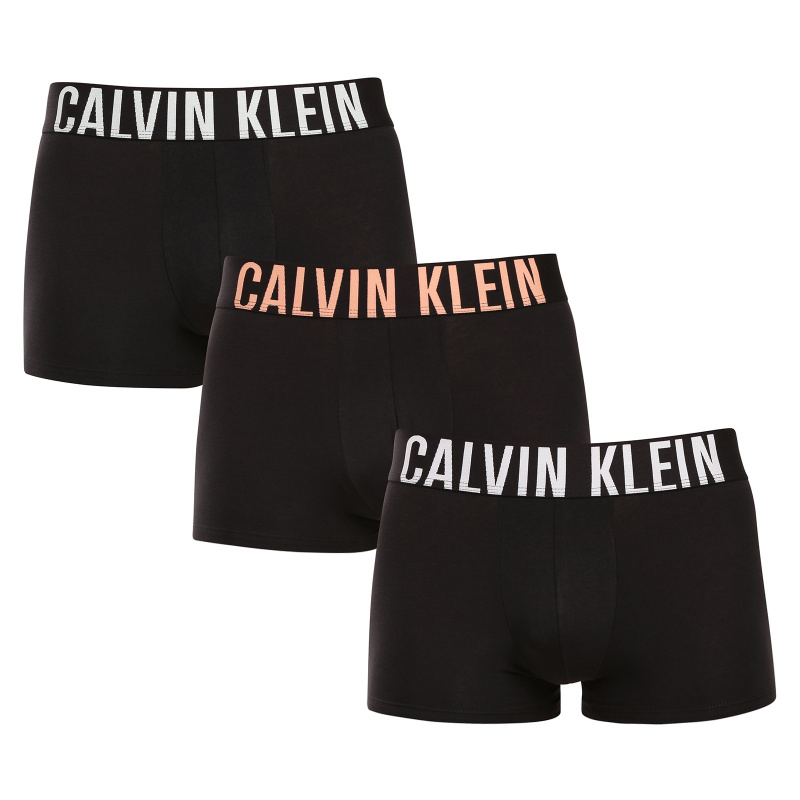3PACK pánské boxerky Calvin Klein černé (NB3608A-VVN) M, trenky / trenýrky