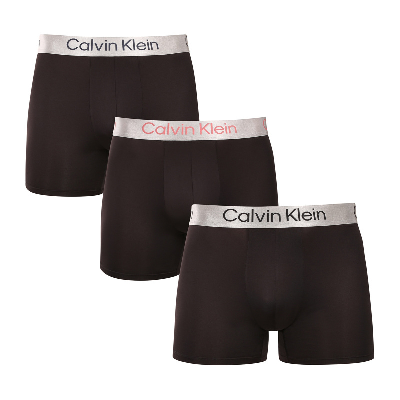 3PACK pánské boxerky Calvin Klein černé (NB4124-VSB) L, trenky / trenýrky
