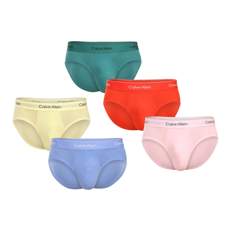 5PACK pánské slipy Calvin Klein vícebarevné (NB4229-VST) M