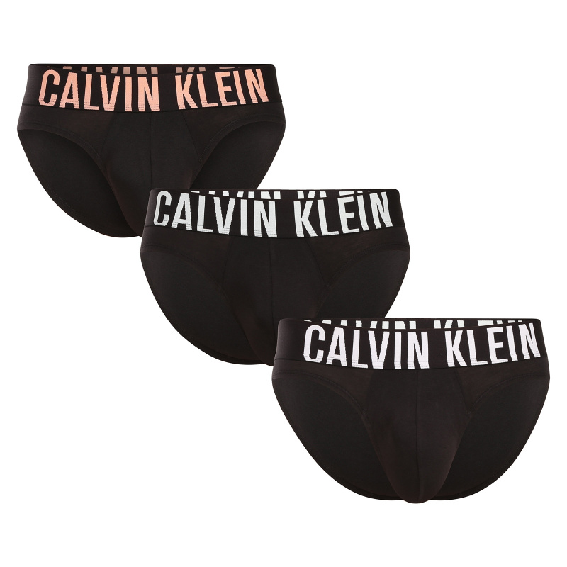 3PACK pánské slipy Calvin Klein černé (NB3607A-VVN) L