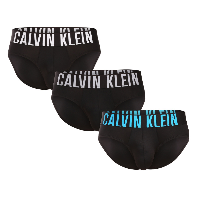 3PACK pánské slipy Calvin Klein černé (NB3610A-VVL) M