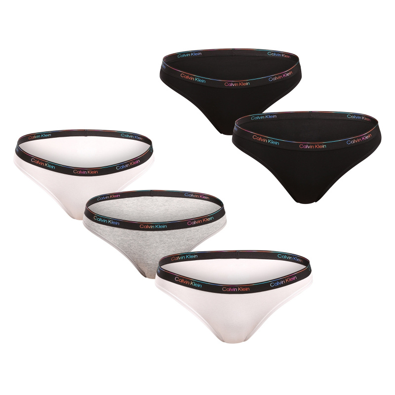 5PACK dámské kalhotky Calvin Klein vícebarevné (QD5323-WBT) S