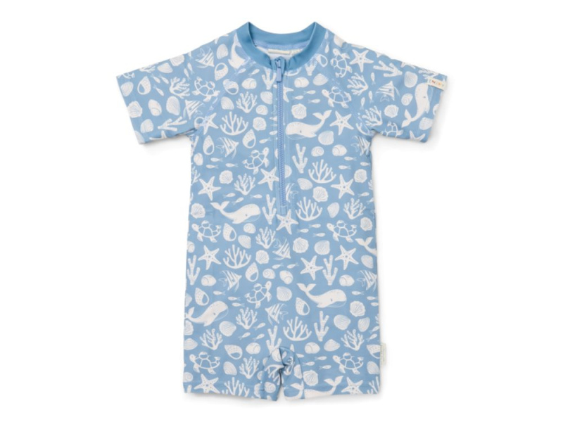 Little Dutch Plavky krátký rukáv Ocean Sea Life Blue vel. 74/82