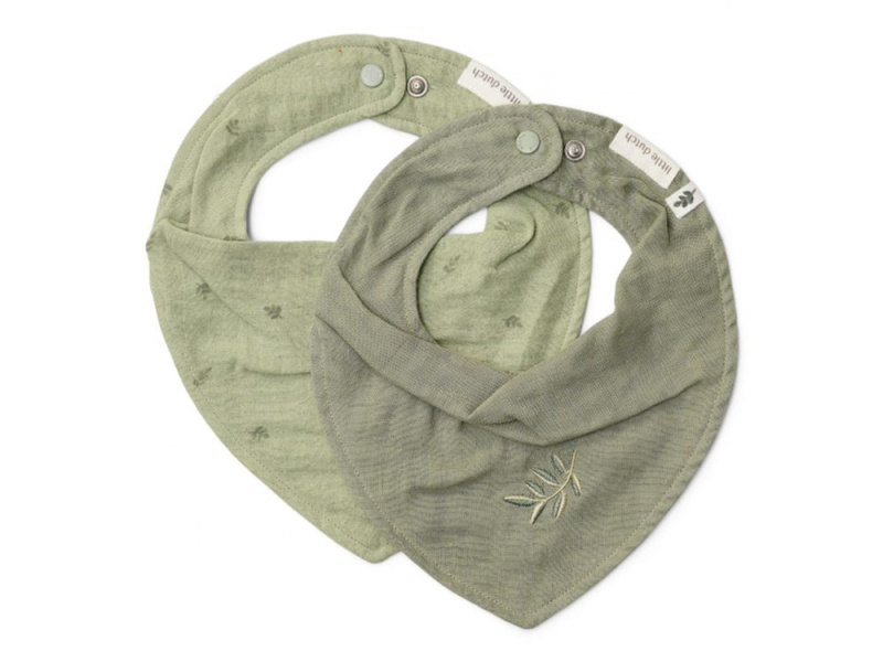 Little Dutch Bryndáček bandana 2 ks Pure Sage