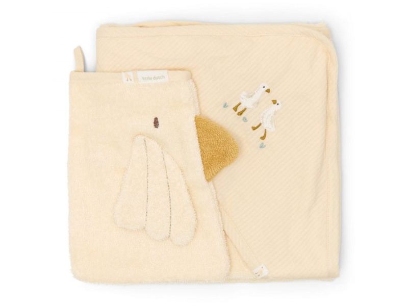 Little Dutch Dárková sada s osuškou Husa Newborn Naturals