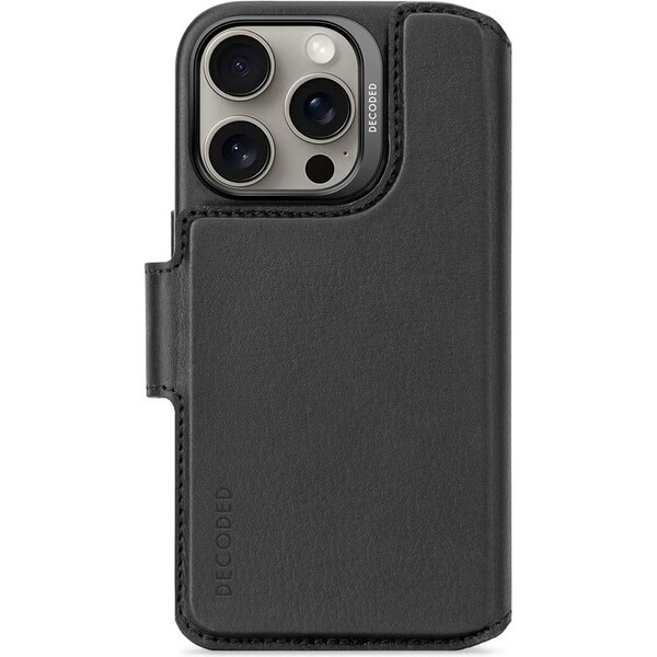 Decoded Leather Detachable Wallet black iPhone 16 D25IPO16PDW5BK