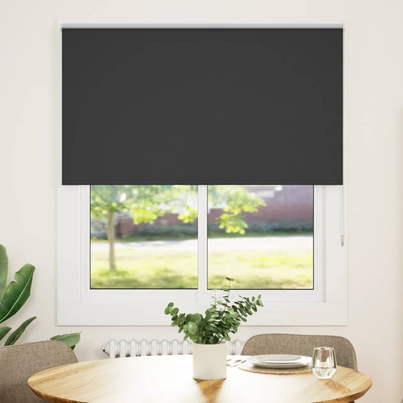 Roleta Zatemňovací 135X Šířka Látky 131,6 Cm Polyester Černá - 175 cm / 155 cm