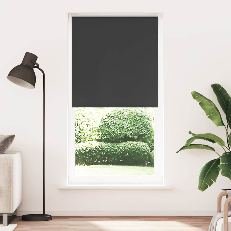 Roleta Zatemňovací Šířka Látky 105,7 Cm Polyester Černá