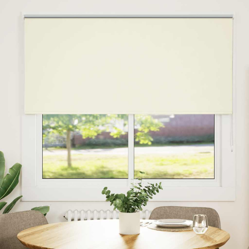Roleta Zatemňovací Našedlá Šířka Látky 141,6 Cm Polyester Tlumeně Bílá