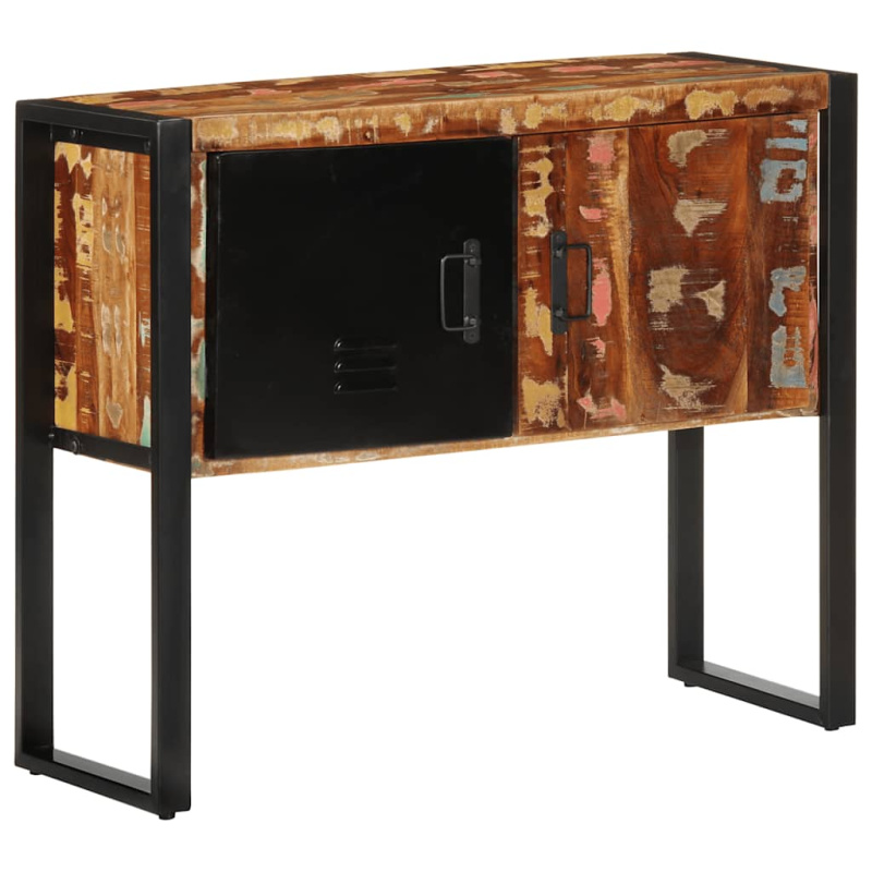 Konzolová Skříňka Vícebarevný 90X35X75 Cm Recyklované Dřevo - masivní recyklované dřevo