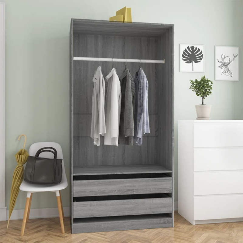 vidaXL Šatní skříň betonově šedá 50 x 50 x 200 cm dřevotříska