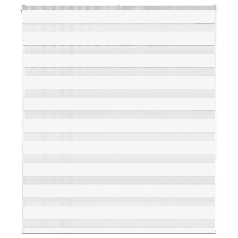 Zebra Roleta Šířka Látky 130,9 Cm Polyester Bílá - 155 x 100 cm