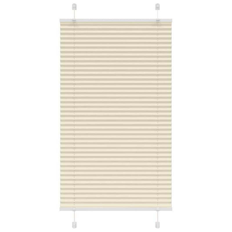 Plisovaná Roleta Šířka Látky 79,4Cm Polyester Krémová - 70 x 100 cm