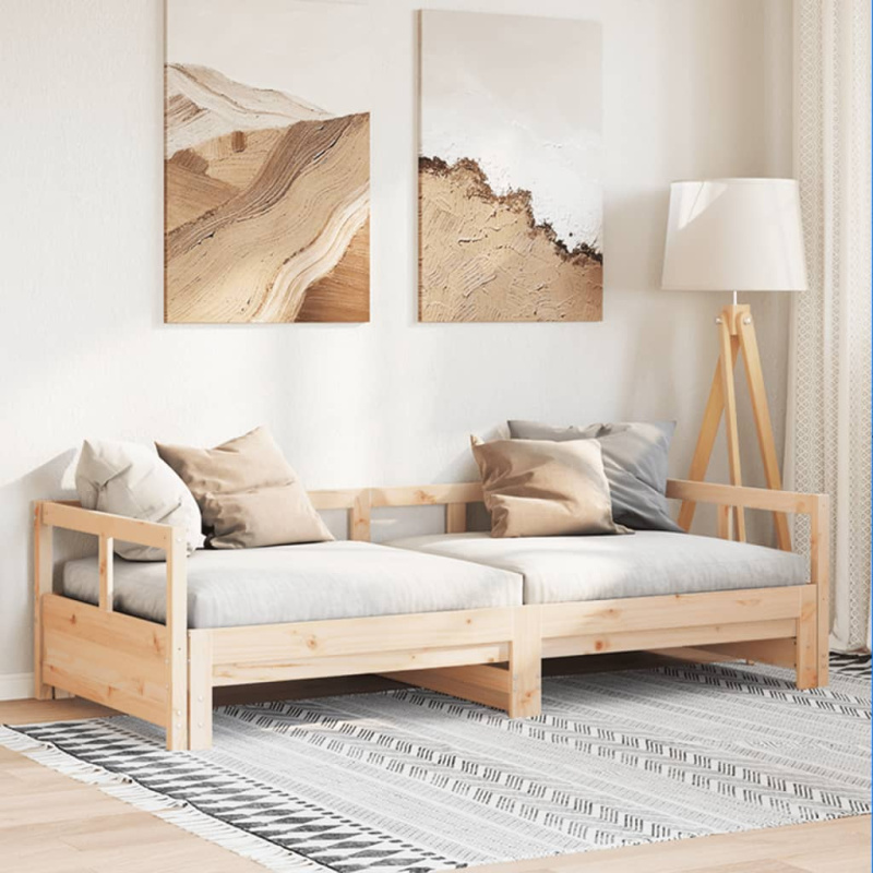 Válenda Bez Matrace Masivní Borovice - Voskově hnědá / 80 x 200 cm / Ne