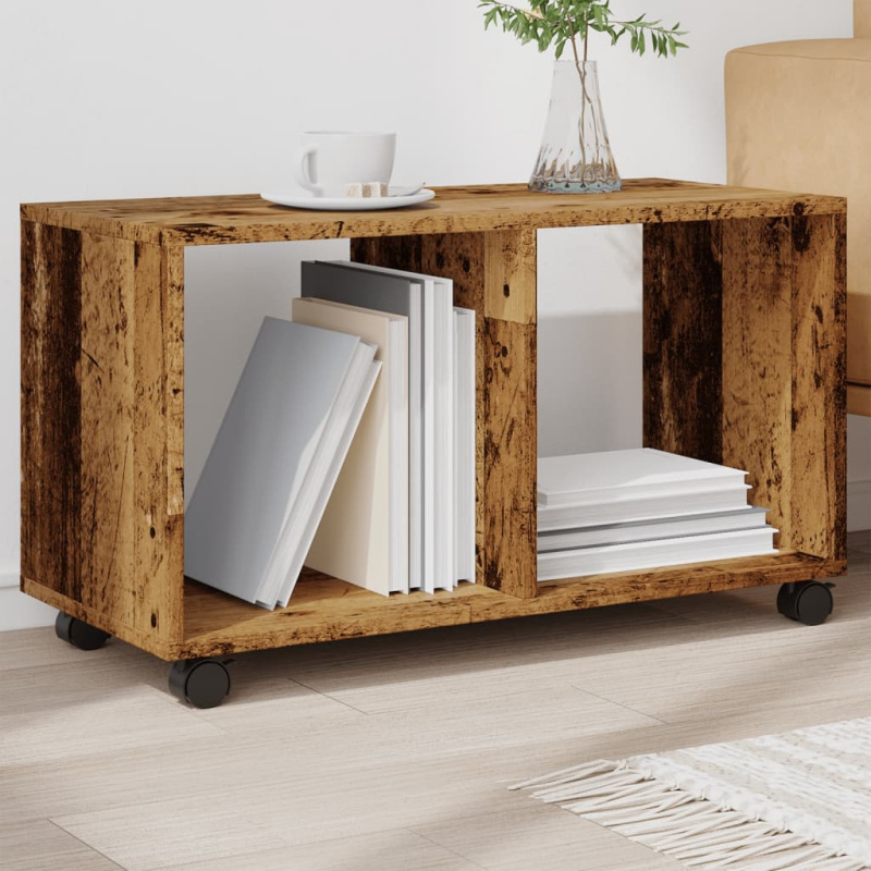 Skříňka Na Kolečkách Old Wood 72X33X42,5 Cm Kompozitní Dřevo - dub sonoma / 72 cm