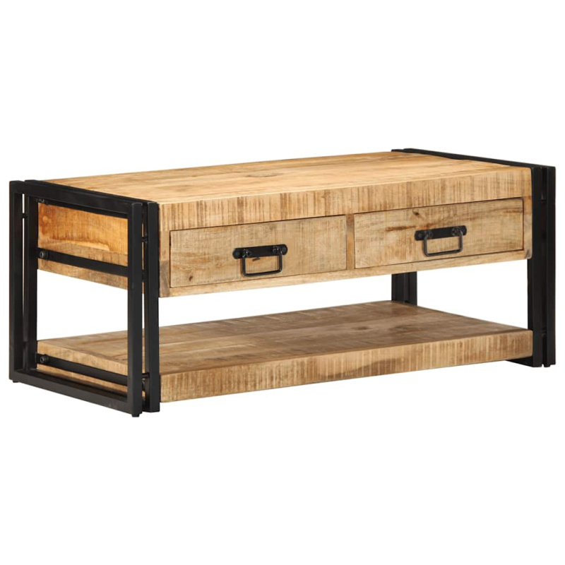 Konferenční Stolek 40X40X35 Cm Hrubý Mangovník - masivní recyklované dřevo