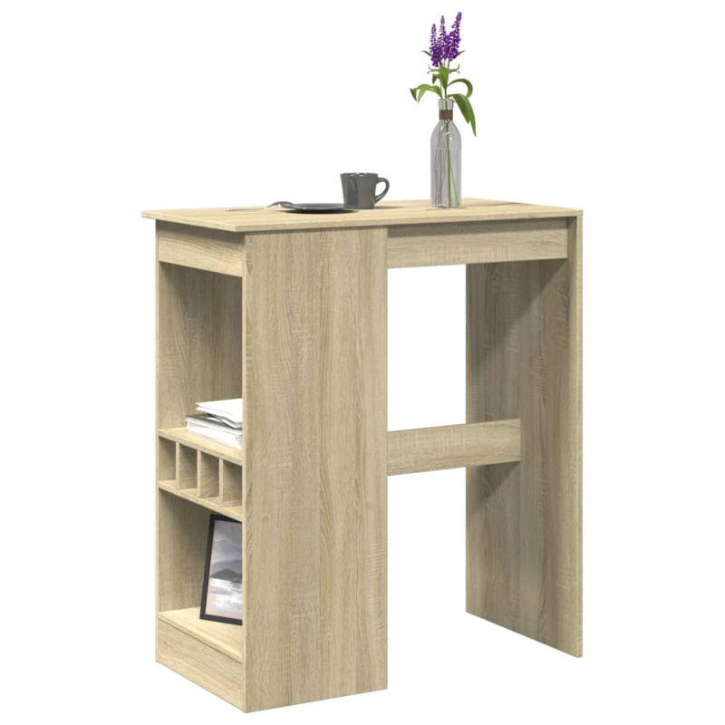 Barový Stůl S Regály 90 X 47,5 X 103,5 Cm Kompozit - dub sonoma