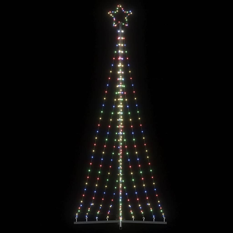 Led Vánoční Stromek 447 Barevných Led Diod 249 Cm - Studená bílá / 180 cm