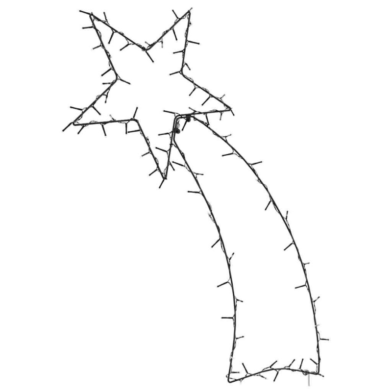 Vánoční Osvětlení Padající Hvězdy Silhouette 115 Led Bílá - 29 x 61 cm