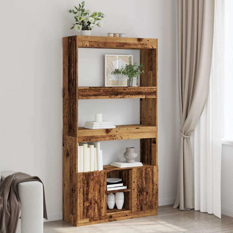 Skříň Highboard Old Wood 92 X 33 X Kompozitní Dřevo Staré Dřevo - 100 cm / 92 cm