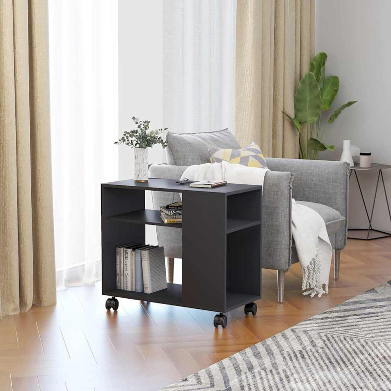 Odkládací Stolek Šedý 70 X 35 X 55 Cm Kompozitní Dřevo - Staré dřevo