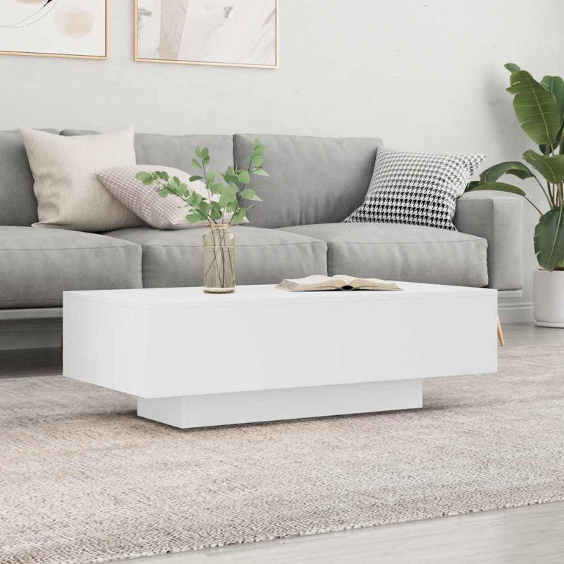 Konferenční Stolek Bílý 100 X 49,5 X 31 Cm Kompozitní Dřevo - Staré dřevo