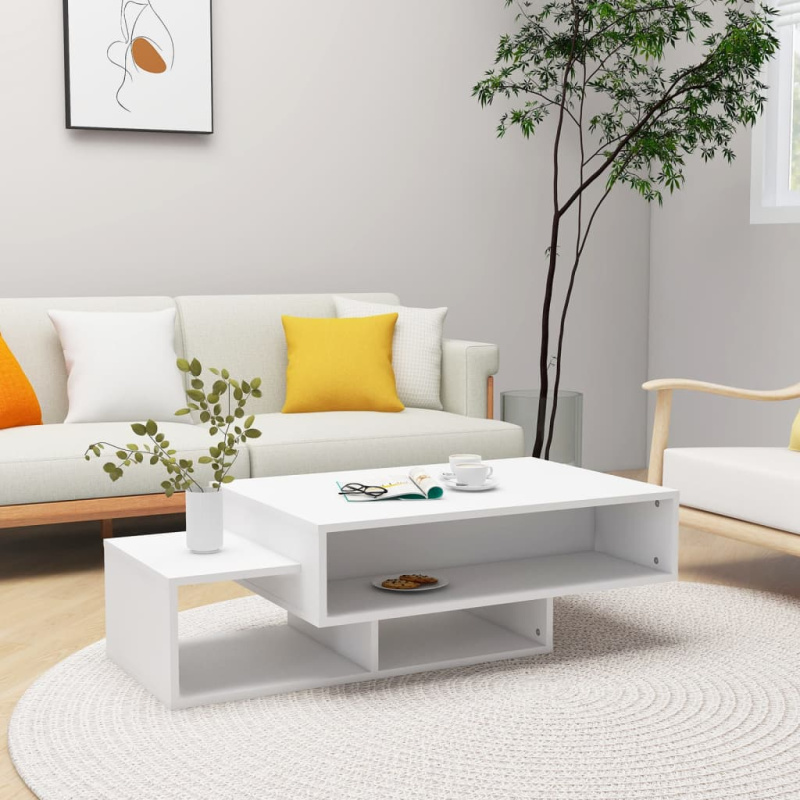 Konferenční Stolek Bílý 105 X 55 X 32 Cm Kompozitní Dřevo - Staré dřevo