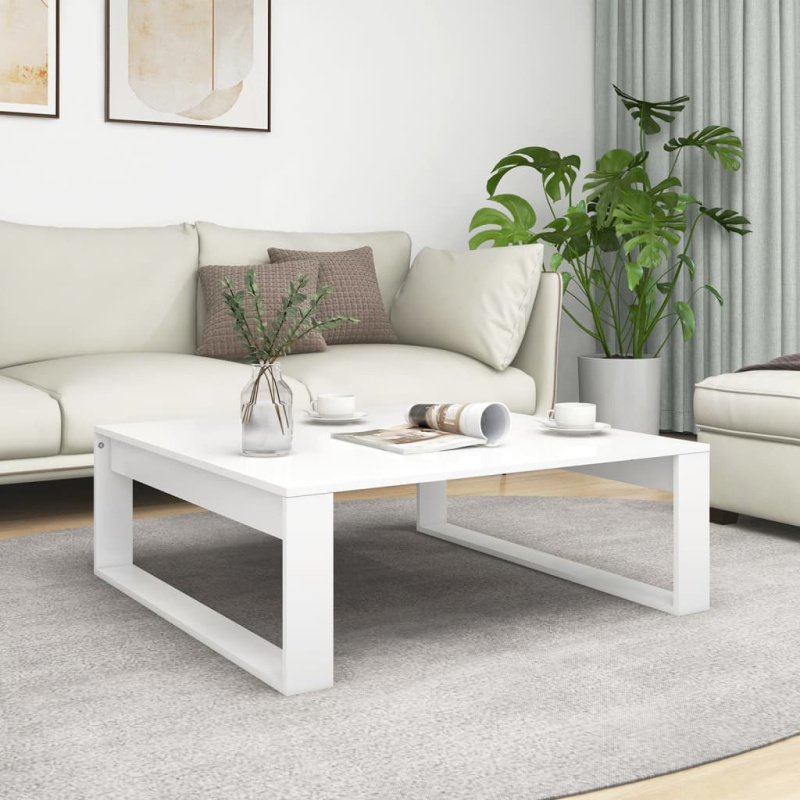 Konferenční Stolek Bílý 100 X 100 X 35 Cm Kompozitní Dřevo - Staré dřevo