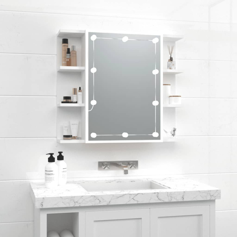 Zrcadlová skříňka s LED dub artisan 70 x 16,5 x 60 cm