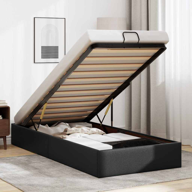 vidaXL Osmanský rám postele bez matrace hnědý 90x190 cm umělá kůže