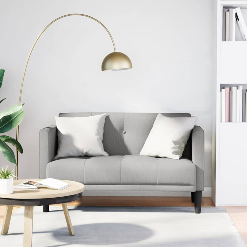 Loveseat Sofa krémová 111 cm textil