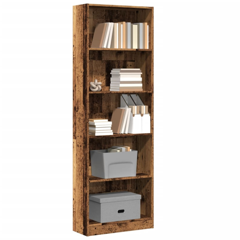 Knihovna Old Wood 60 X 24 X Kompozitní Dřevo Staré Dřevo - 109 cm / 60 cm