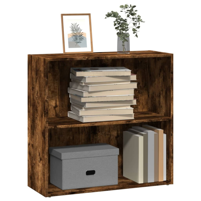 Knihovna 80 X 30 X Kompozitní Dřevo Kouřový Dub - 114 cm / 60 cm