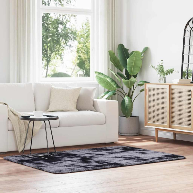 Koberec Shaggy S Vysokým Vlasem Navarra Tmavě Šedý Tmavě Šedá - Obdélník / 80 x 150 cm