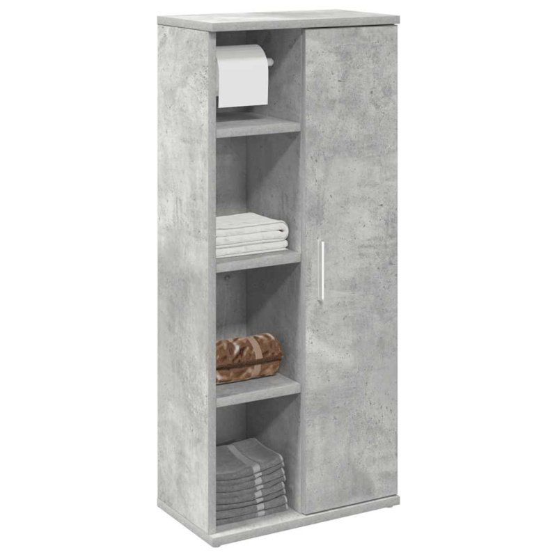 vidaXL Koupelnová skříňka s držákem rolí kouřový dub 39 x 22 x 90 cm