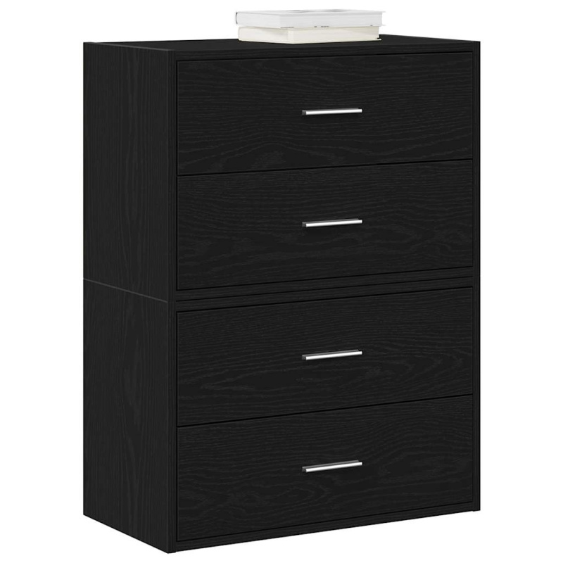 Vida Skříňky S 2 Zásuvkami 2 Ks Černý Dub 60X31X40 Cm Kompozitní Dřevo - Staré dřevo / 2