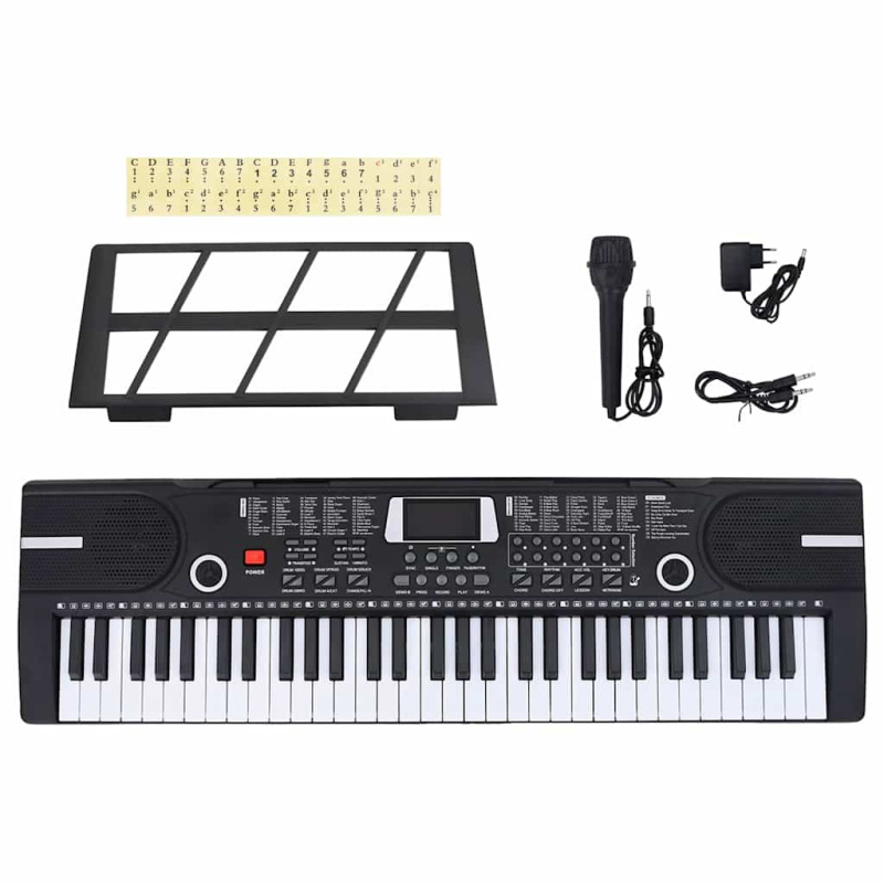61 Kláves Piano Electric Keyboard S Hudebním Stojanem Pro Děti - 88