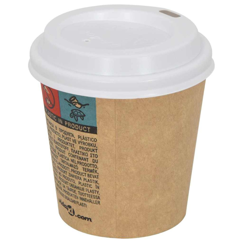 Papírové Víčka Na Kávu Ø 4Oz 1000 Pcs Bílé Plast - 60 mm