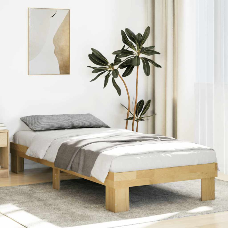 Rám Postele Bez Matrace Dubový Masiv - 90 x 200 cm